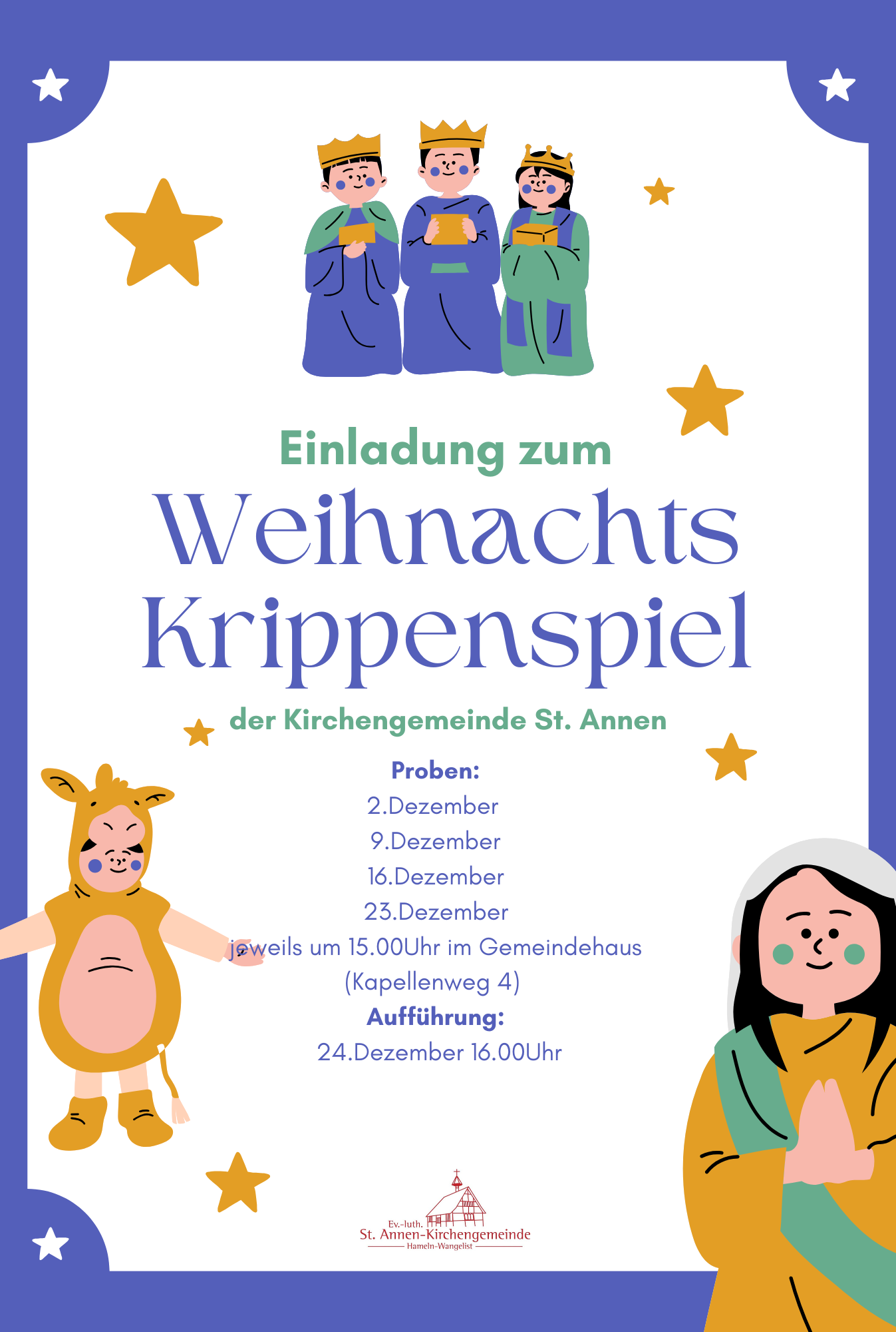 Krippenspiel Proben Termine